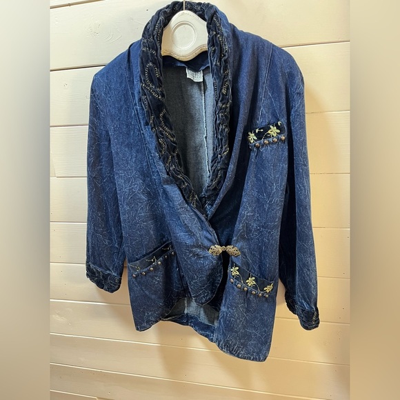 CARRELI Vintage Embellished Cotton Jacket – Size M - Picture 5 of 11